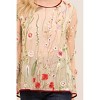 Women's Always in Bloom Floral Embroidered Top - entro - image 4 of 4