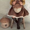 Hand Bag Rattan Storage Acorn Basket With Lid, Cute Handcrafted Organizer Gift Decoration, Artwork Wicker Newborn Photography Accessories Acorn - 4 of 4
