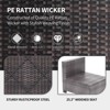 7-Piece Wicker Patio Sofa Set, Outdoor Sectional Couches with Coffee Table and Cushions for Garden and Porch - 4 of 4