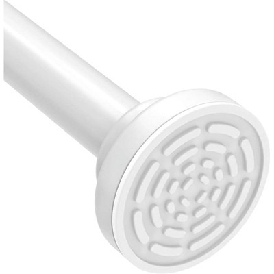 LunaLulinlk Adjustable Stainless Steel 43"~ 72" Straight Tension Shower Rod - Matt White