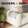 Couch Cup Holder Tray – Foldable Bamboo Sofa Armrest Table for Drinks, Remotes & Snacks, Anti-Slip Design - 4 of 4