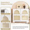 KTMBDW Shoe Storage Cabinet, Wood Shoe Organizer for Entryway with 4 Rattan Flip Drawers, Freestanding Shoe Rack for Front Door Entrance - 4 of 4