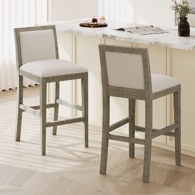 NicBex Dining Chairs Set of 2 Side Chair Upholstered Chair Rubber wood Frame Fabric Accent Bar Chairs for Kitchen, Bedroom