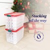 Homz 112 Qt Latching Holiday Plastic Storage Container Tote Box - 2 of 4