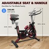 SEVOBAL Home Gyms Indoor Cycling Bike with Adjustable Resistance Comfortable Seat and Transport Wheels, Black+Red, 41.3"*17.9"*8.27" - 4 of 4