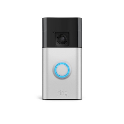 Ring Battery Doorbell with Head-to-Toe HD Video, Live View with Two-Way Talk, and Motion Detection & Alerts - Satin Nickel