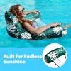 Joyfy Inflatable Pool Floats Chairs, Water Hammock Floating Lounge Adult, Tropical Leaves Beach Lake Floaties Lounger for Relaxing Swimming Party - 3 of 4