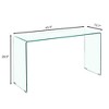 Spassway Narrow Console Table Transparent Tempered Glass Sofa Table Modern Entryway Tables for Hallway Entryway Living Room Bedroom - 4 of 4