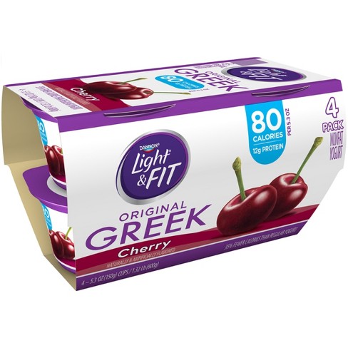 Dannon Light And Fit Cherry Flavored Greek Yogurt - 4ct/5 ...