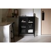 South Shore Crea Metal Mesh 2 Door Accent Cabinet Black: Scandinavian Style, Adjustable Shelves - 2 of 4