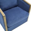 Sapphtopaz 1pc Round Accent Chair Upholstered 360 Degree Swivel Barrel Club Chair, Swivel Barrel Chair Living Room Chair Comfy Chair - 4 of 4