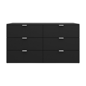 Hillsdale Furniture Delmar Wood 6 Drawer Dresser with Metal Handles Matte Black - 1 of 4