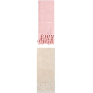 REGALWOVEN 2 Packs Solid Cotton Absorbent Soft Bathroom Hand Towel 14" x 30" - 1 of 4