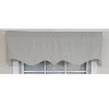 RLF Home 100% Cotton Seersucker Regal With Poly/Cotton Ivory lining Rod Pocket Valance 50" x 16" Black - 3 of 4