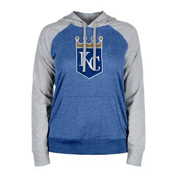 MLB Kansas City Royals Women's Lightweight Bi-Blend Hooded Sweatshirt