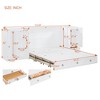 Queen Size Murphy Bed with USB Port, Little Wardrobe and Drawers - ModernLuxe - 3 of 4