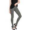 INSPIRE CHIC Women's Printed Stripe High Waist Elastic Waistband Yoga Stirrup Pants - 3 of 4
