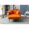 CAINAS 3-in-1 Convertible Accent Chair Bed with Adjustable Back&2 Pillows,Luxury Velvet Armchair Chaise Lounge for Living Room&Bedroom - 2 of 4