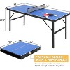 Acekool Portable Table Tennis Game Set with Demountable Nylon Net, 2 Paddles & 3 Balls, Waterproof Aluminum Ping Pong Table, Blue - 2 of 4