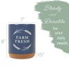 Elanze Designs Farm Fresh Country Kitchen Ceramic Cork Bottom Navy Blue Large Capacity Utensil Holder Crock for Countertop Storage, Stylish & Durable - 2 of 4