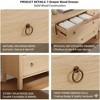 Dresser for Bedroom with 7 Drawers, Modern Chest of Drawers with Metal Handle, Wooden Dresser TV Stand, Closet Clothes Storage Organizer, Oak - 3 of 4