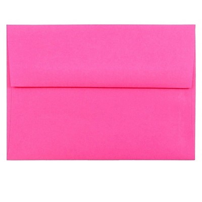 JAM Paper A6 Colored Invitation Envelopes 4.75 x 6.5 Ultra Fuchsia Pink 60574H