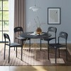 Dining Chairs Set of 4, Stackable Modern Kitchen Chairs, Plastic Dining Room Chair with Metal Legs - 3 of 4