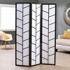 Gulches 71 Inch Black Partitions and Room Dividers (3 - Piece) Decorated with Quadrilateral Patterns - 2 of 4