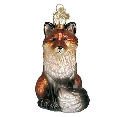 Old World Christmas Blown Glass Ornament for Christmas Tree, Fox