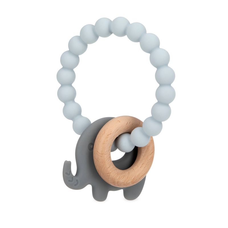 Nuby Silicone and Wood Teething Bracelet - Gray, 2 of 3