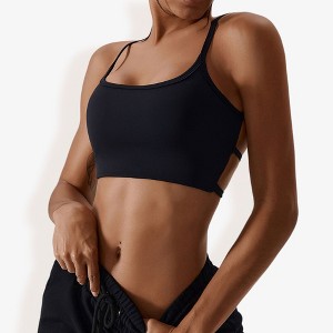 Anna-Kaci Active Women's Strappy Back Sports Bra with Adjustable Spaghetti Straps - 1 of 4