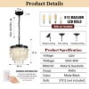 ALOADECOR 3-Light W13" Capiz Shell Chandelier Small Coastal Pendant Light - 4 of 4