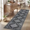Washable Rugs for Living Room Boho Area Rugs Diamond Print Non Slip Large Kids Bedroom Carpet - 2 of 4