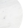 Kate and Laurel Tira Round Metal Side Table, 14x14x24, Pewter and White - 3 of 4