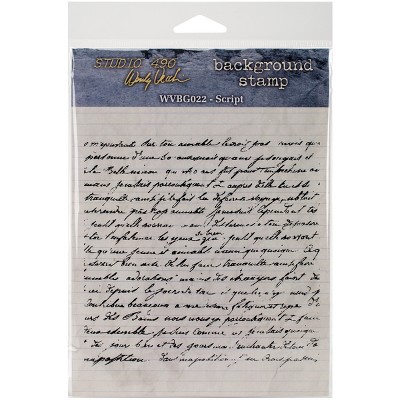 Studio 490 Wendy Vecchi Background Cling Stamp 5"X5"-Script