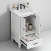 20" Bathroom Vanity with Ceramic Sink, 2-Door Cabinet and Drawer, MDF Freestanding Base, Modern Style - 2 of 4