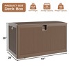 Gallon Outdoor Storage Box Waterproof, Lockable Resin Deck Box, Patio Deck Storage Box For Package Delivery, Square Deck Box Small Container - 3 of 4