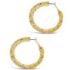 SHINE by Sterling Forever 2" Sparkle Hoop Earrings - 4 of 4