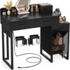 Aheaplus Vanity Desk with 4 Storage Drawers, Modern Makeup Vanity Table with Charging Station - 2 of 4
