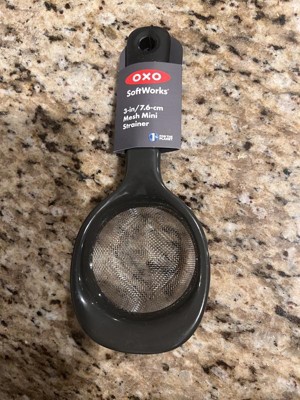 OXO Good Grips 8-Inch Double Rod Strainer, Black & SteeL Fine Mesh Cocktail  Strainer, 3-inch,Stainless Steel