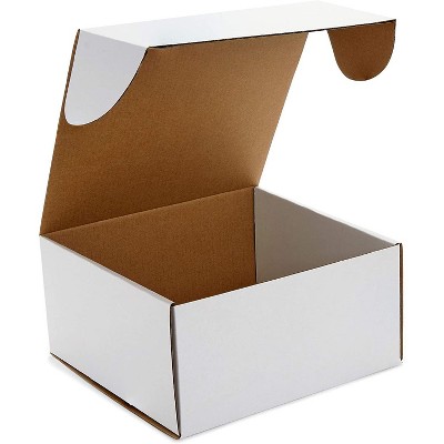 Stockroom Plus 50-Pack White Kraft Corrugated Mailer, Small Shipping Boxes Mailing Box (8 x 8 x 4 in)
