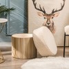 Nordlys Velvet Pouf with Storage Vintage Style Upholstery Living Room - 3 of 4