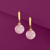 Ross-Simons 11.5-12.5mm Pink Cultured Pearl Drop Earrings in 14kt Yellow Gold - 4 of 4