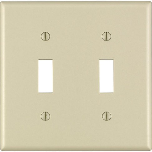 Leviton Ivory 2 gang Thermoset Plastic Toggle Wall Plate (Pack of 25) - image 1 of 1