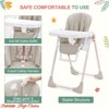 Foldable High Chairs for Toddlers 1-3 Years Old, Easy Clean High Chair w/ Removable Tray, Lightweight Folding Chair w/5-Point Safety Harness - 4 of 4