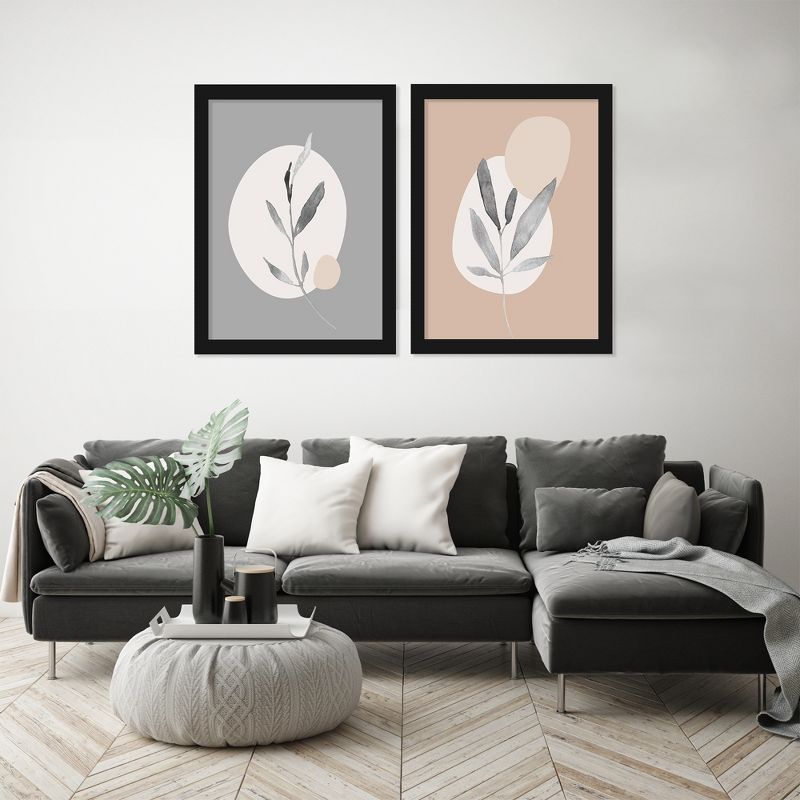Americanflat Boho Neutral (Set Of 2) Botanical Abstract By Pop Monica Wall Art Set, 5 of 7