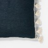 Woven Frame Square Throw Pillow with Side Tassels - Threshold™ designed with Studio McGee - 3 of 4