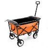 Kumasinova Wagons Carts Foldable,Beach Wagon with 3PCS Plastic Liner Bag,Heavy Duty Utility Wagon Cart for Camping,Shopping,Sports,Garden,225lbs - 2 of 4