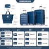 YONWAY Luggage sets 5 Piece Expandable Hardside Suitcase Set with Spinner Wheels, Lightweight PC Travel Luggage set with TSA Lock - 3 of 4