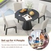 Sapphtopaz Dining Table Kitchen Table Retro Round Dining Table Minimalist Elegant Table for Kitchen, Small Spaces - 4 of 4
